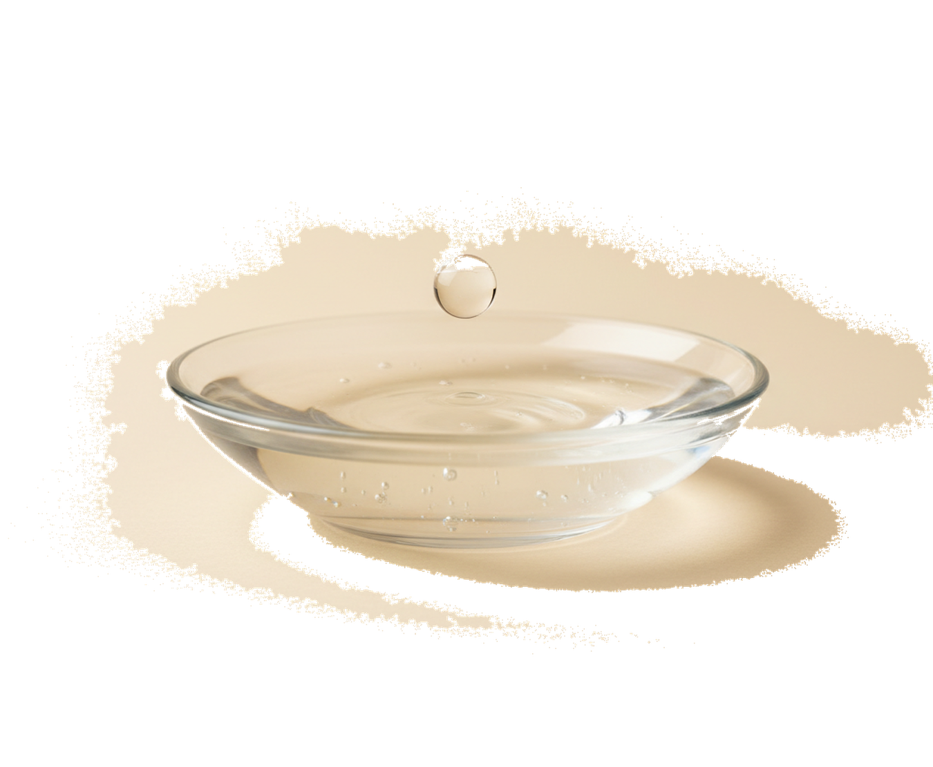 A dish of clear gel, illustrating hyaluronic acid