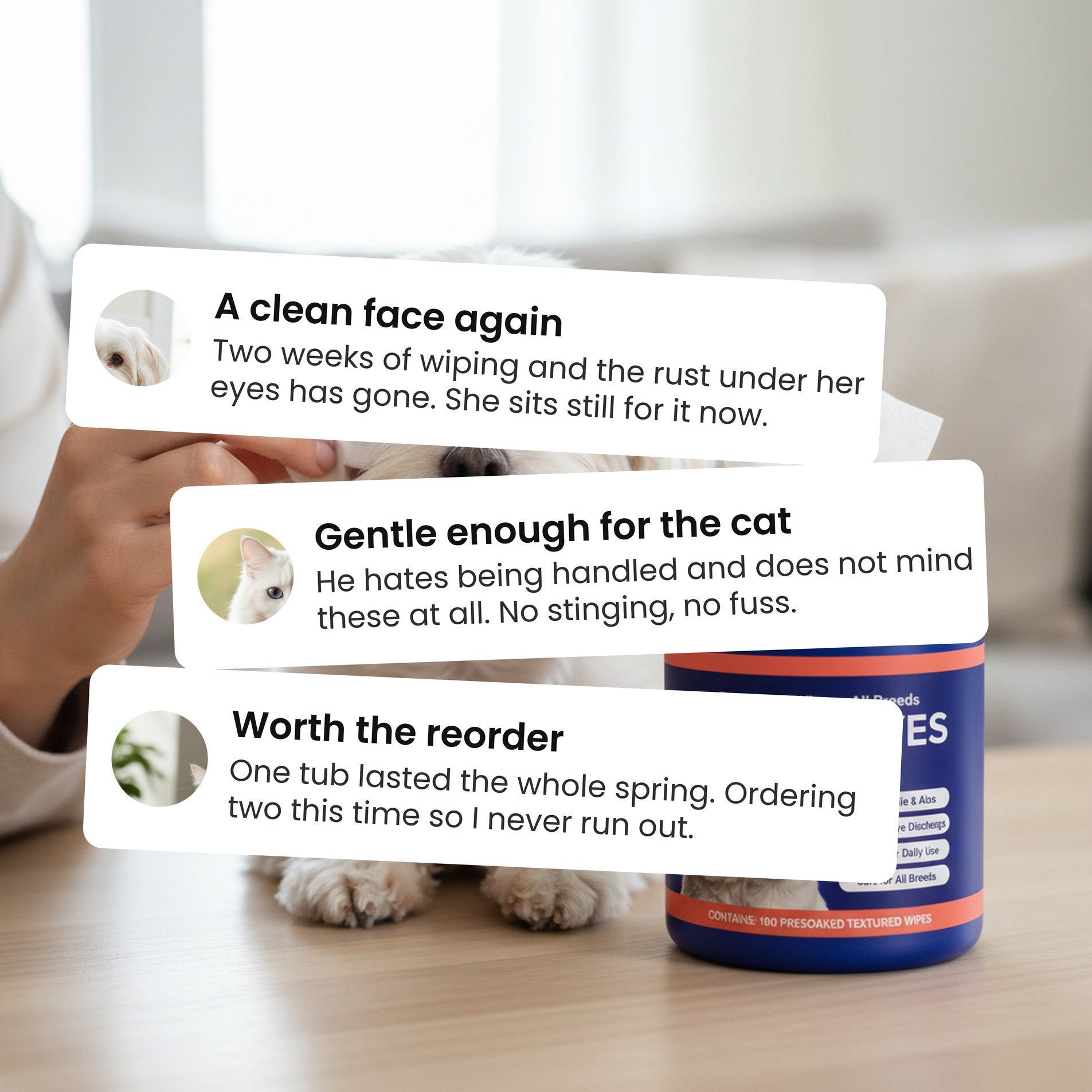Customer reviews for Pawsy Bright Eyes tear stain wipes