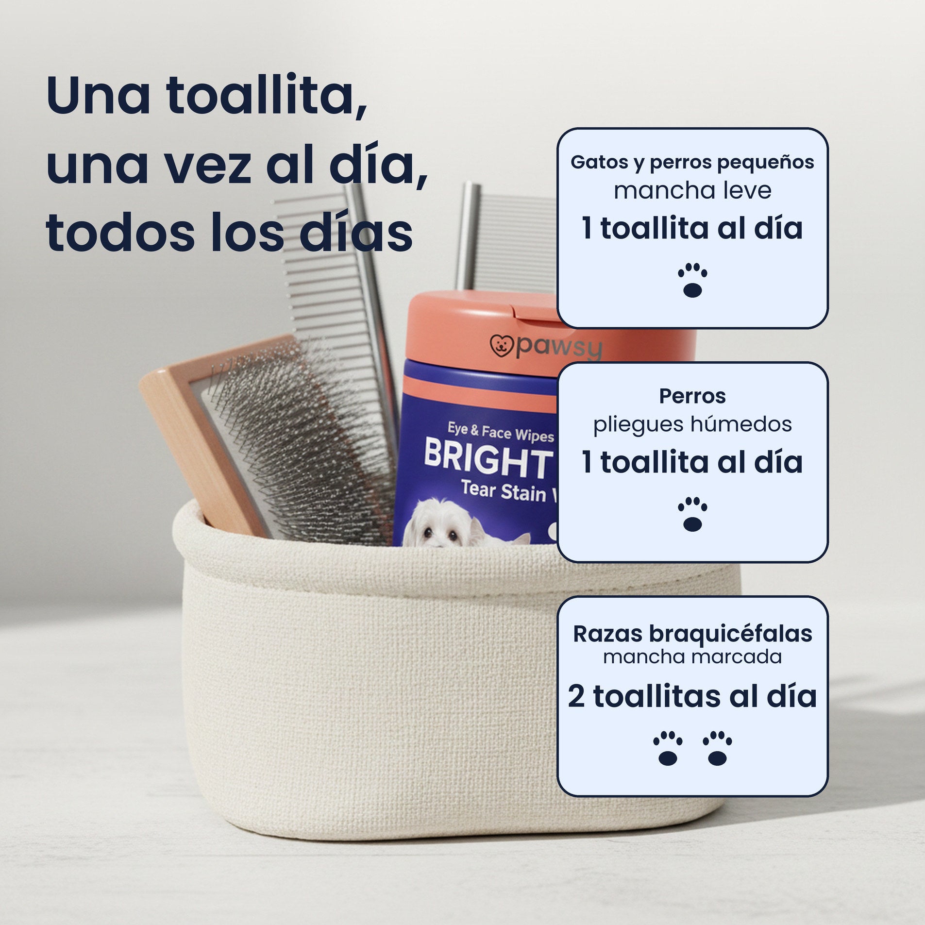Cómo usar las toallitas Pawsy Bright Eyes para manchas de lágrimas en un perro o un gato