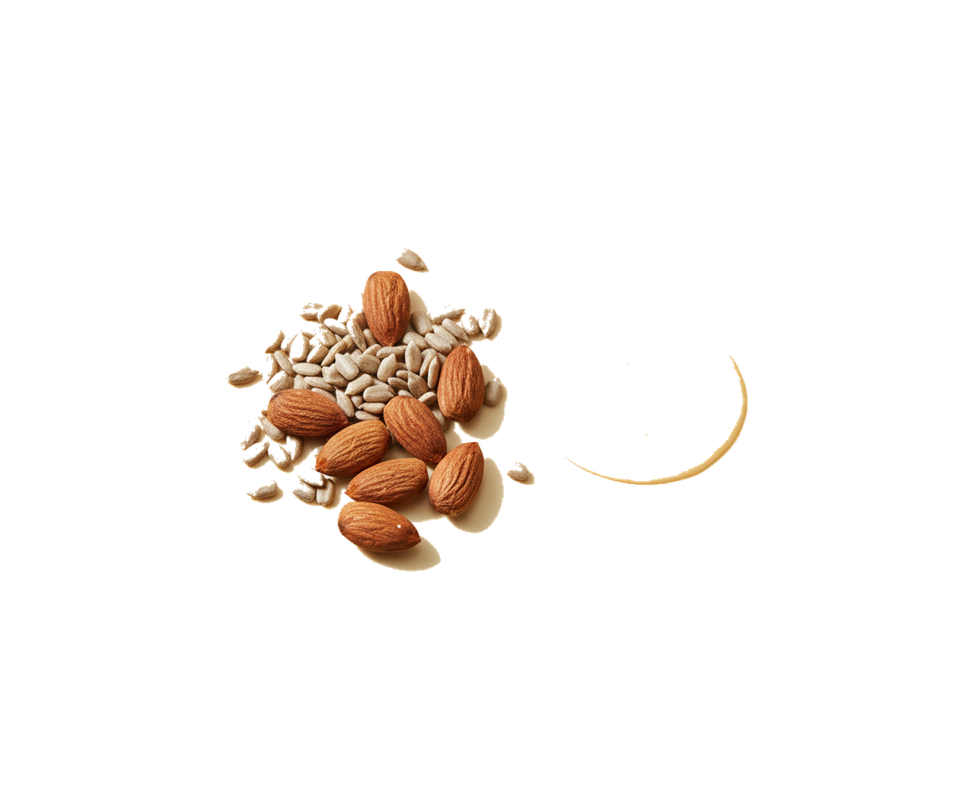 Sunflower seeds and almonds, natural sources of vitamin E