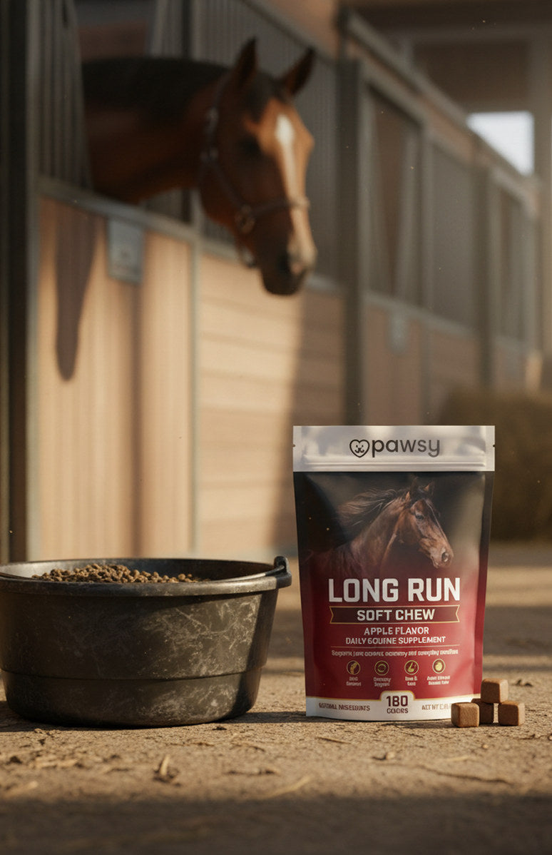 A horse looking out over a stable door in a sunlit yard