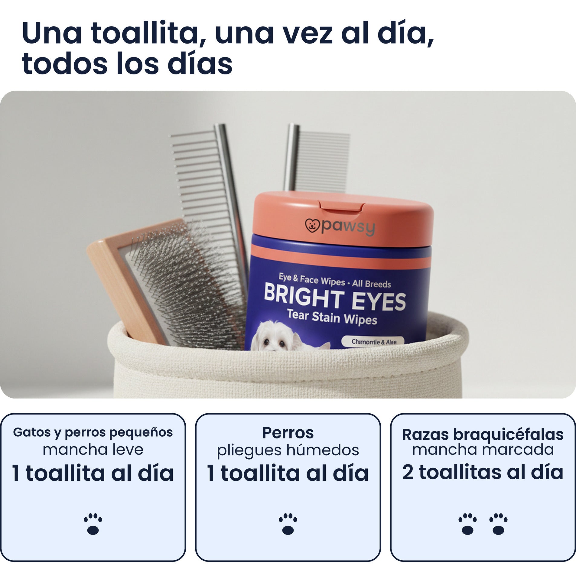 Cómo usar las toallitas Pawsy Bright Eyes para manchas de lágrimas en un perro o un gato