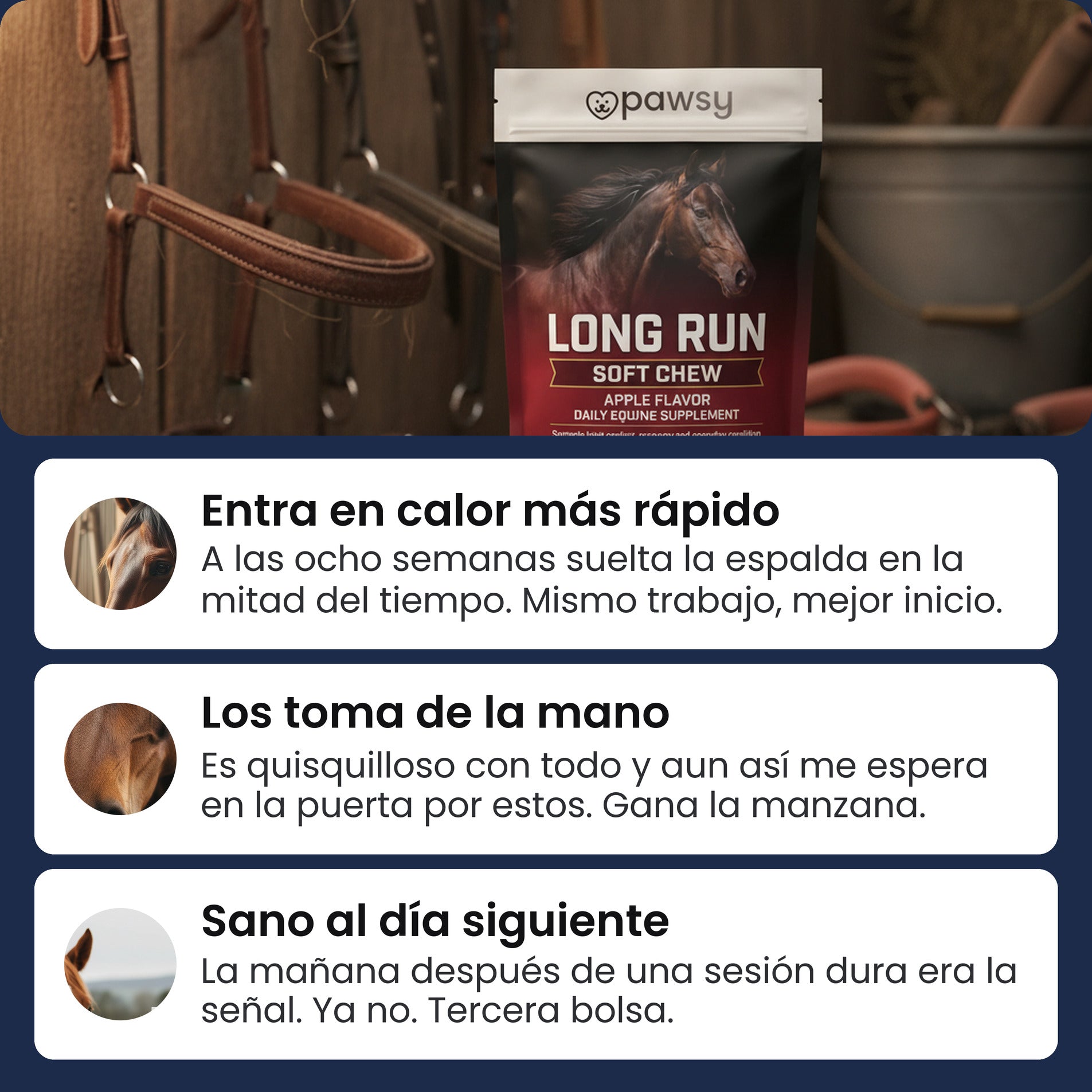 Reseñas de clientes sobre los masticables blandos de manzana Pawsy Long Run
